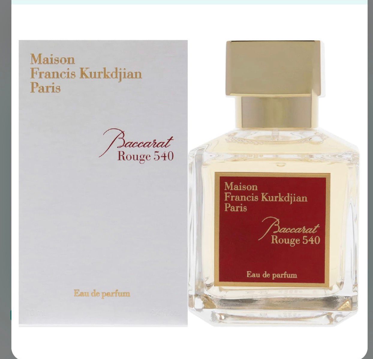 Baccarat Rouge 540 Eau de Parfum – Maison Francis Kurkdjian – L’Élixir Cristallin